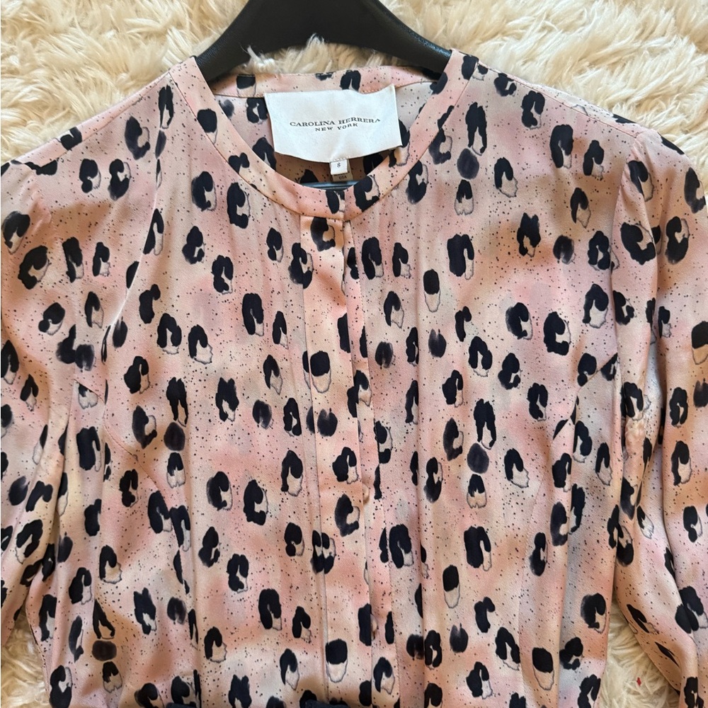 EUC Carolina Herrera Leopard Print Dress with belt - Picture 3 of 11